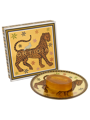 Ortigia Sicilia Ambra Glass Plate and Soap