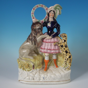 Staffordshire Figurine-"Death of the Lion Queen"