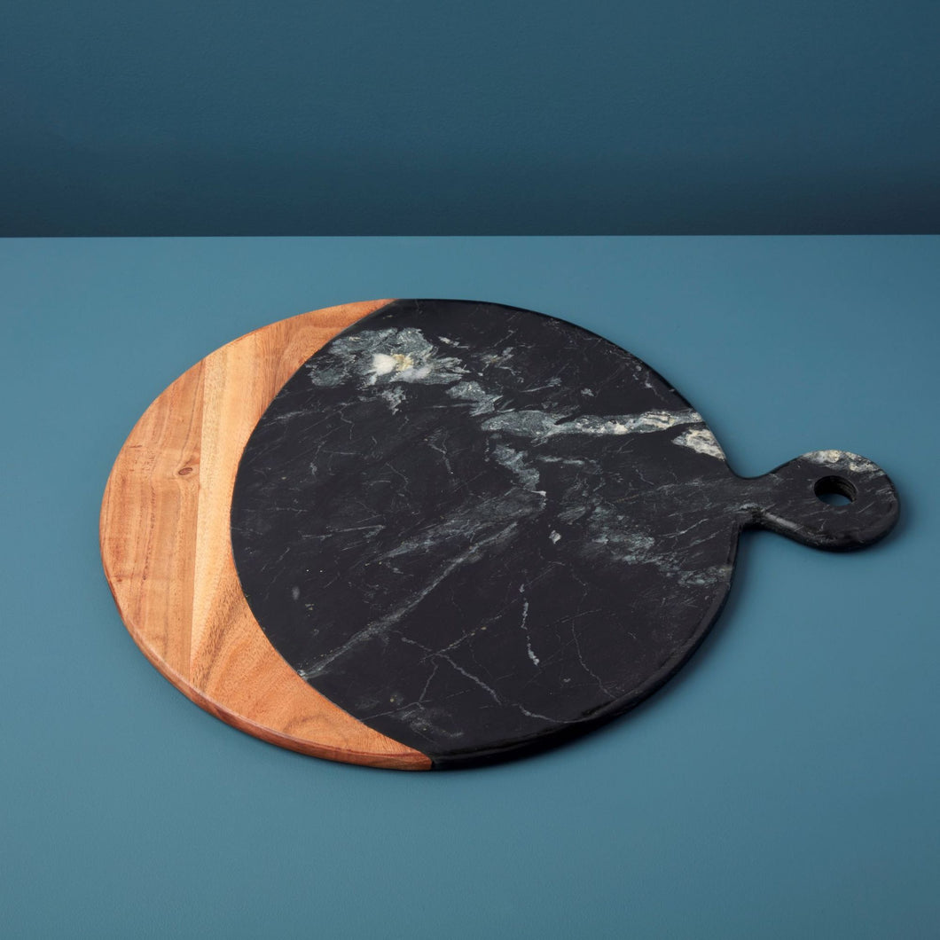Marble and Wood Salerno Serving Board