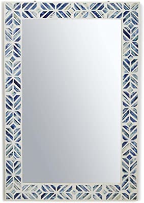 Azure Mosaic Mirror