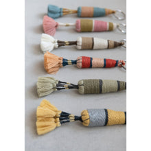 Load image into Gallery viewer, Handmade Cotton Tassel Keychain