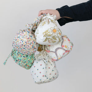 Floral Drawstring Pouch